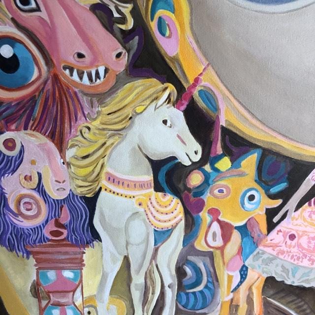 Big eyes III 100 cm x 100cm x 1,5 cm