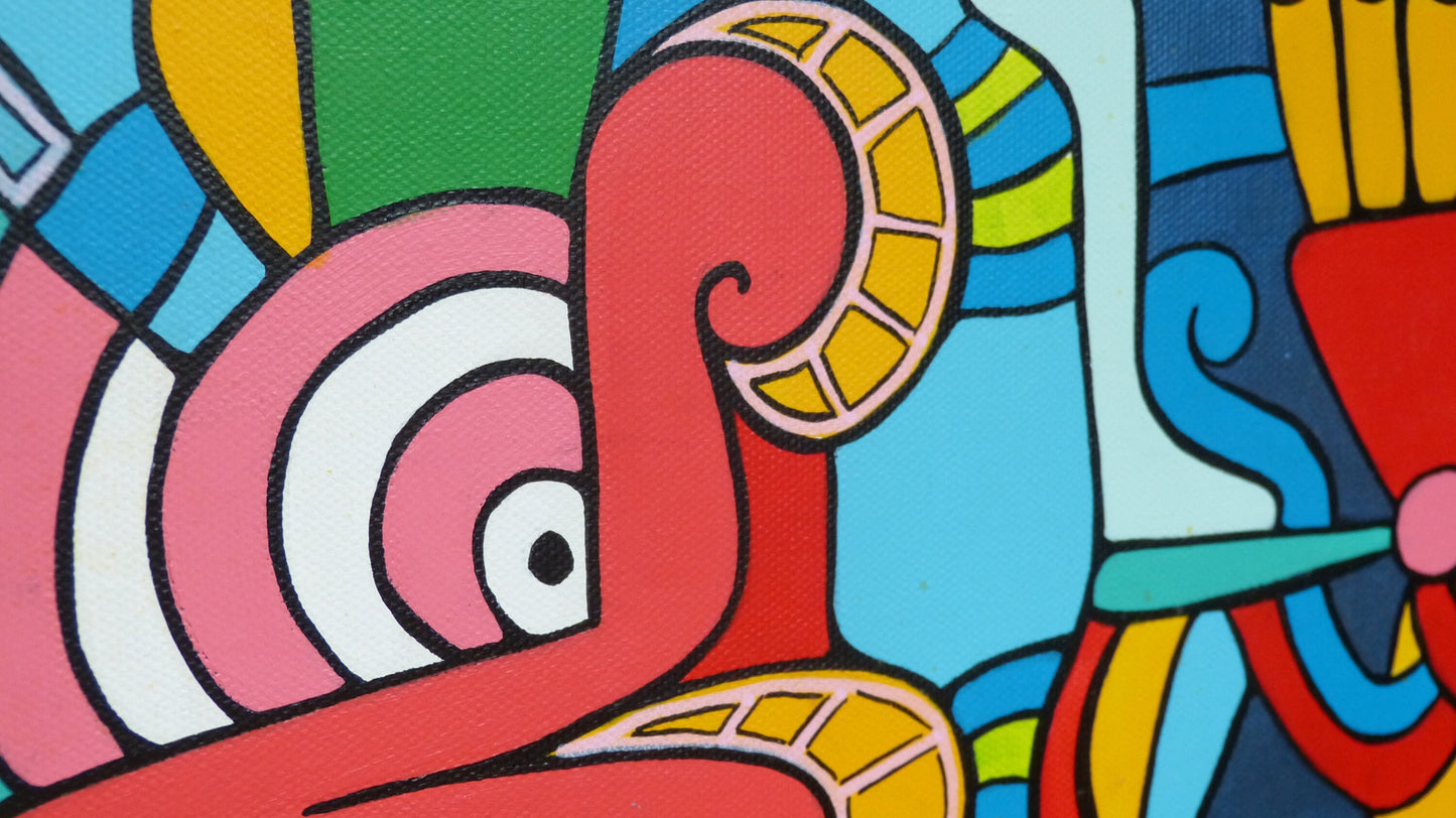Tlahuizcalpantecuhtli - 40 cm x 40cm x 3 cm
