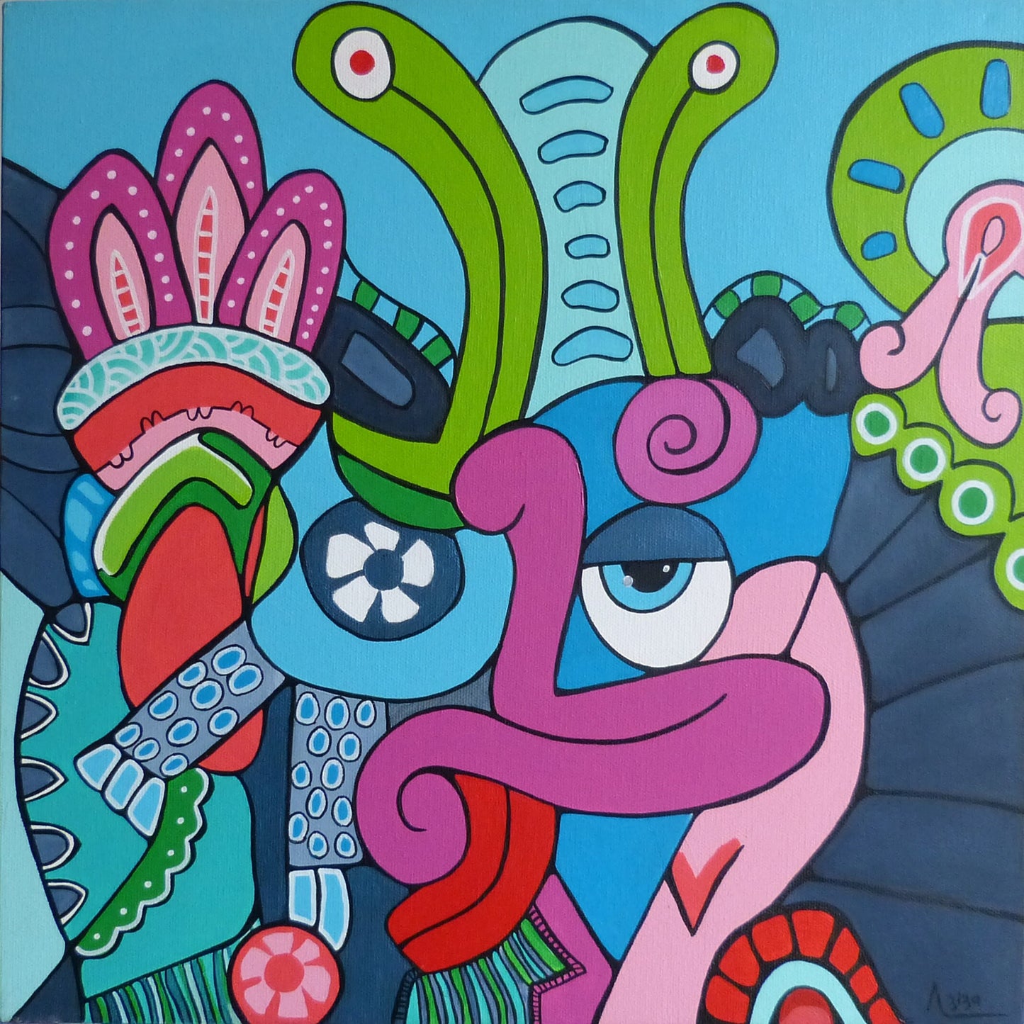 Chalchiuhtlicue 40 cm x 40cm