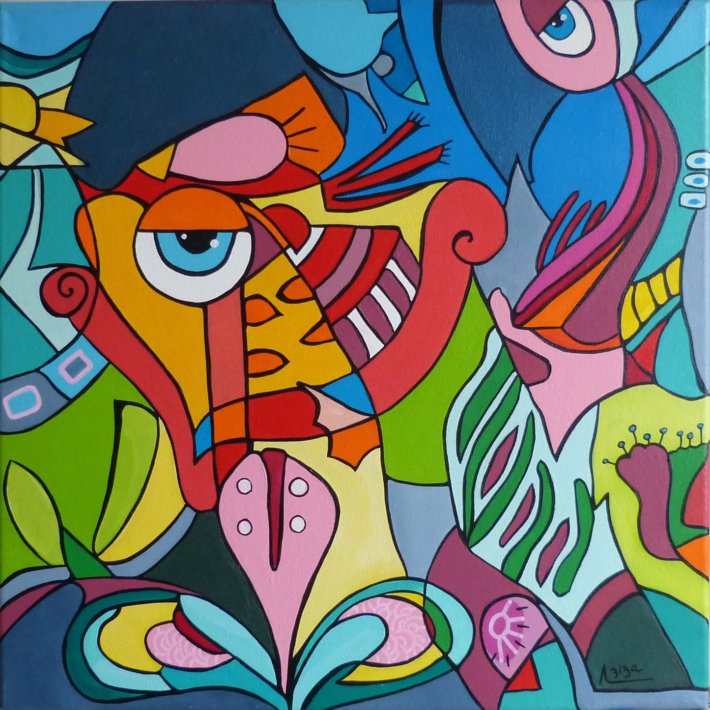 Xochipilli 40 cm x 40cm x 3 cm