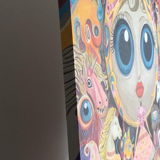 Big eyes III   100 cm x 100cm x 1,5 cm
