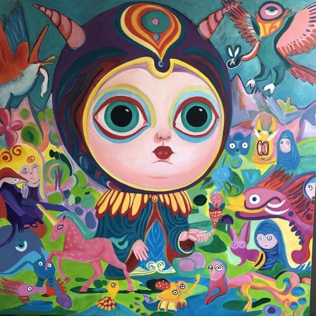 Big eyes I  100 cm x 100cm x 1,5 cm