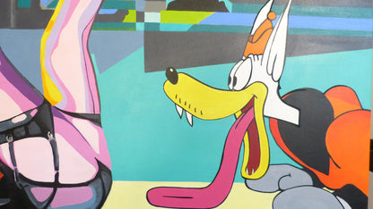 Droopy loves you  100 cm x 100cm x 1,5 cm
