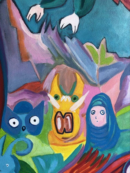 Big eyes I  100 cm x 100cm x 1,5 cm