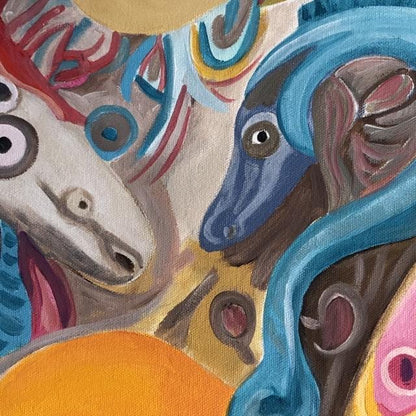 Big eyes III   100 cm x 100cm x 1,5 cm