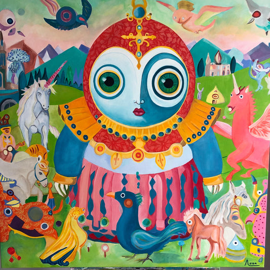 Big eyes II  100 cm x 100cm x 1,5 cm
