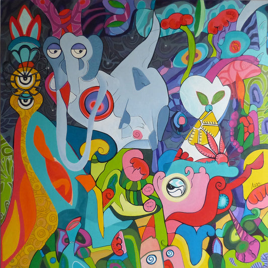 Un signe - 80 cm x 80cm x 3 cm