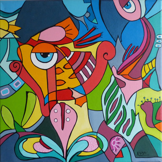 Xochipilli  40 cm x 40cm x 3 cm