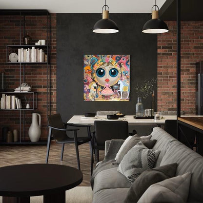 Big eyes III   100 cm x 100cm x 1,5 cm